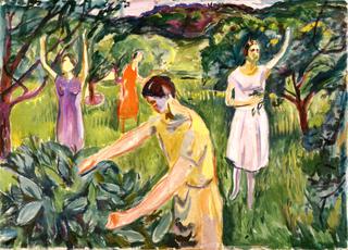 Four Women in the Garden