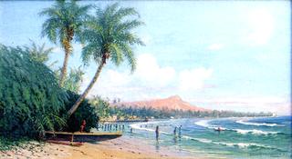 Waikiki Beach, Diamond Head, Oahu, Hawaii