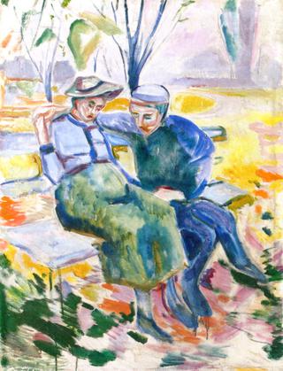 Two People on a Bench