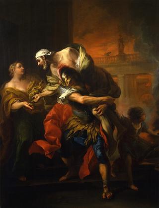 Aeneas Rescuing his Father from the Fire at Troy (Stockholm version)
