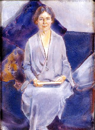 Self-Portrait in Blue, Grey, and Purple