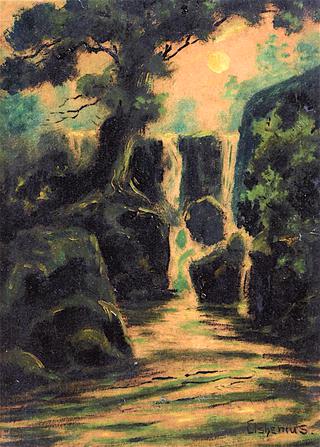 Waterfall in Green Landscape