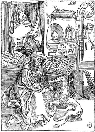 Saint Jerome in his Study (Frontispecie to a Collection of Saint Jerome's Letters, 1492)