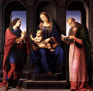 The Virgin and Child with Saint Julian and Saint Nicholas of Myra