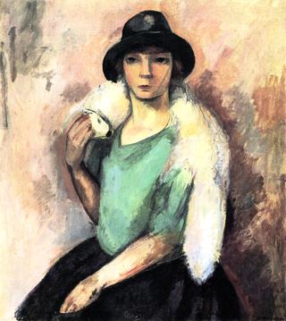 Woman with a White Fox, Elsie
