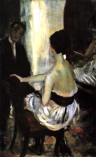 Seated Actress with Mirror