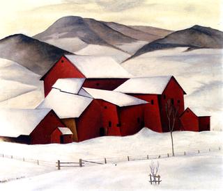 Farm in a Winter Landscape