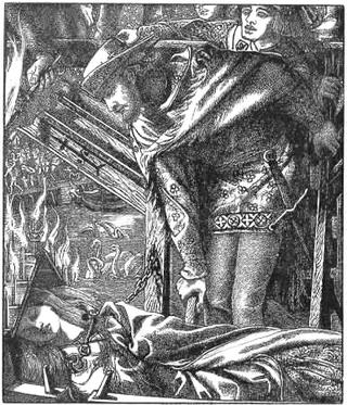 The Lady of Shalott (from the Moxon Tennyson)
