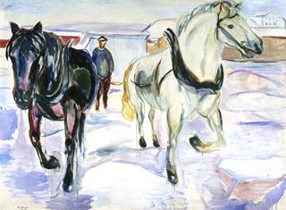 Horse Team in Snow