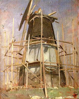 The Windmill, Roddingdean, under Repair