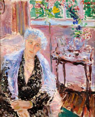 Interior with an Elegant Lady