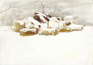 All Fall Down, Study For Hay Bales