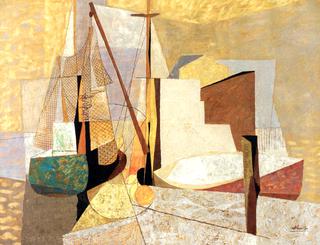 Abstract Harbor Scene