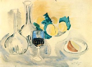 Still Life with Two Carafes and a Cup of Fruit