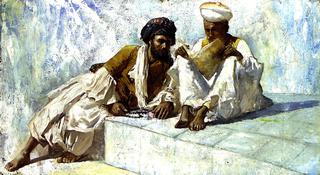 The Hour of Prayer at the Pearl Mosque, Agra (figure study)