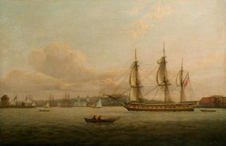 HMS 'Pomone' off Greenwich