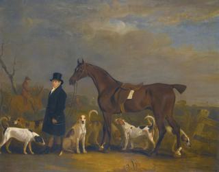 Henry Combe Compton Leading a Bay Hunter