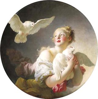 Girl Holding a Dove