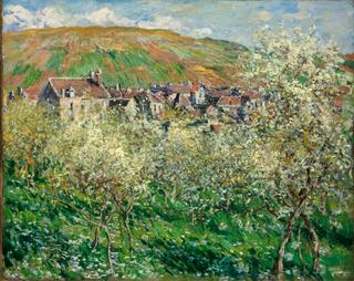 Plum Trees in Blossom at Vetheuil