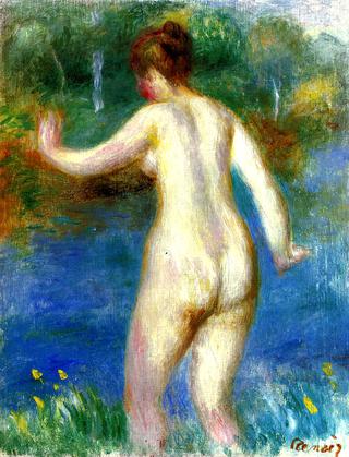 Naked Woman Entering the Water