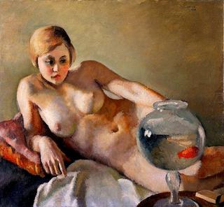 Nude with Goldfish