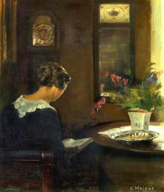 Interior with Artist's Wife Reading at a Table