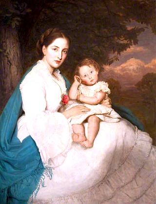 Caroline Philips, Lady Trevelyan with Her Son Charles, Later Sir Charles Philips Trevelian, 3rd Bt