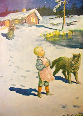 Child with a Wolf