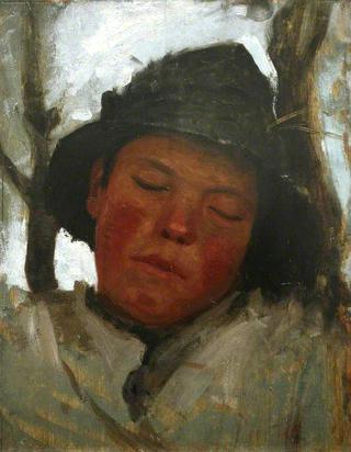 Boy Asleep in a Sou'wester