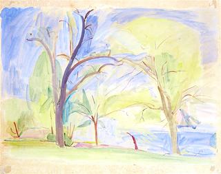 Trees on Lake Constance (verso)