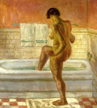 Nude, Stepping into Tub