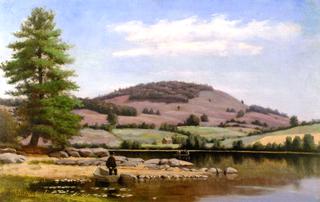 Fishing on Fairlee Pond, Vermont