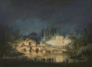 Illumination of the Belvedere of the Petit Trianon in 1781