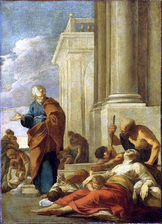 Saint Peter Healing the Sick with his Shadow (study)