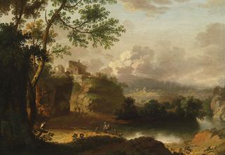 Mountainous Landscape with a River and Figures
