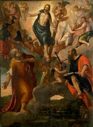 The Christ in Glory with Sts. Peter and Paul