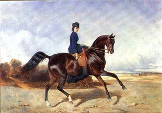 A.N. Panaeva on Horseback