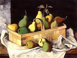 Basket with Pears