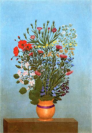 Flowers in a Pink Vase