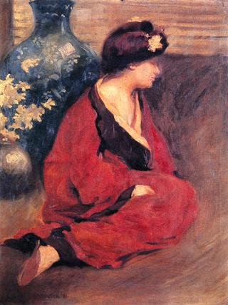 Seated Woman in Red