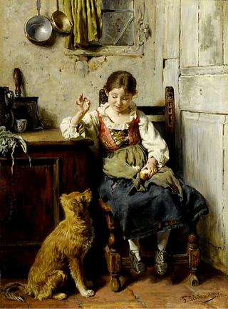 Girl with Dog