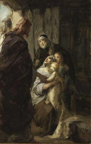 Christ Healing a Sick Child (study)