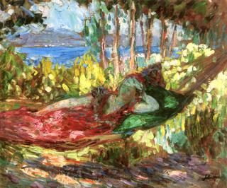 Saint-Tropez, Young Woman in a Hammock