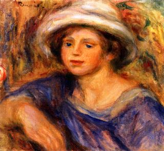 Bust of a Girl with a White Hat