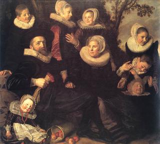 风景中的家庭肖像