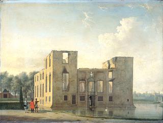 Berckenrode Castle in Heemstede after the fire of 4-5 May 1747: rear view
