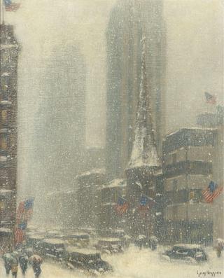 Heavy Snow Storm on Fifth Avenue