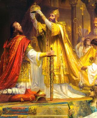 Charlemagne's coronation in 800  (Detail)
