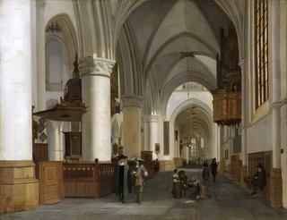 The Interior of the Saint Bavo Church in Haarlem