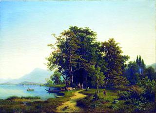 Landscape with a Mountain Lake